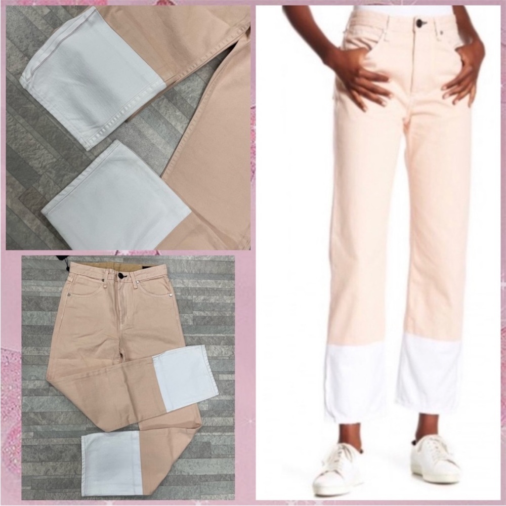 NWT Rag & Bone High Waisted Straight Jeans In Rose Pink Size 25 Retail $225 - Picture 3 of 5